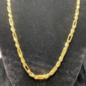 10k gold vermeil mens rope link chain gift for men stunning look 925 no fade HOT